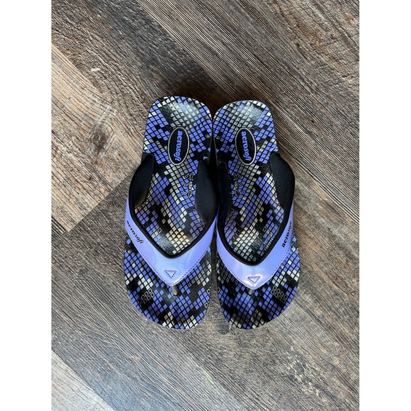 Aerosoft Shoes - Aerosoft Flip Flops Comfort‎ Thong Sandals Purple Snake Print Women's 7